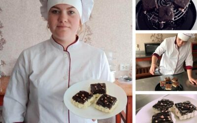 виробниче навчання з теми: Приготування масляного крему.”Тістечко шоколадне з сливовим джемом і масляним кремом.” (майстер виробничого навчання Юлія Лабай)