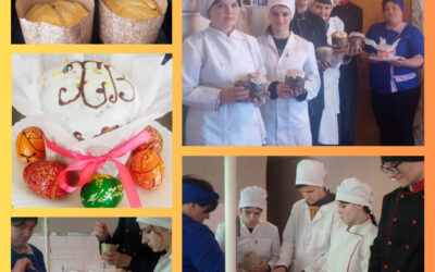 Виробниче навчання в групі 36 за професією “Кухар; кондитер”. Здобувачі освіти випікали та оздоблювали традиційні великодні Паски”. (майстер виробничого навчання Ольга Карась)