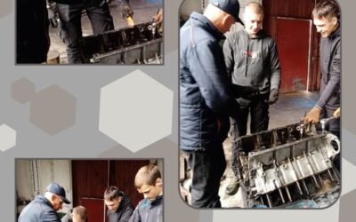    Виробниче навчання в групі 7 Тема: “Ремонт блока газ 53, та відновлення різьби блока газ 53”. (майстер виробничого навчання Павло Сєрик).